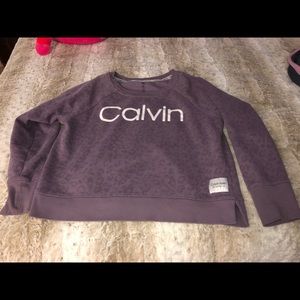 Calvin Klein Performance Sweatshirt Purple Leopard